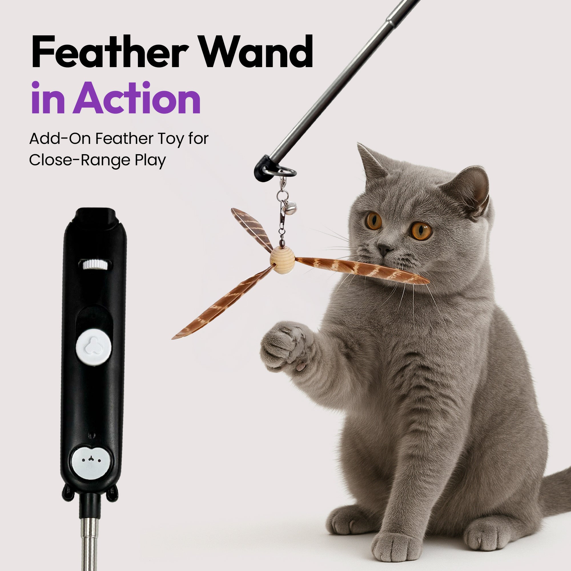 3-in-1 Cat Laser Wand – Interactive LED Pointer, UV Detection, USB Rechargeable
