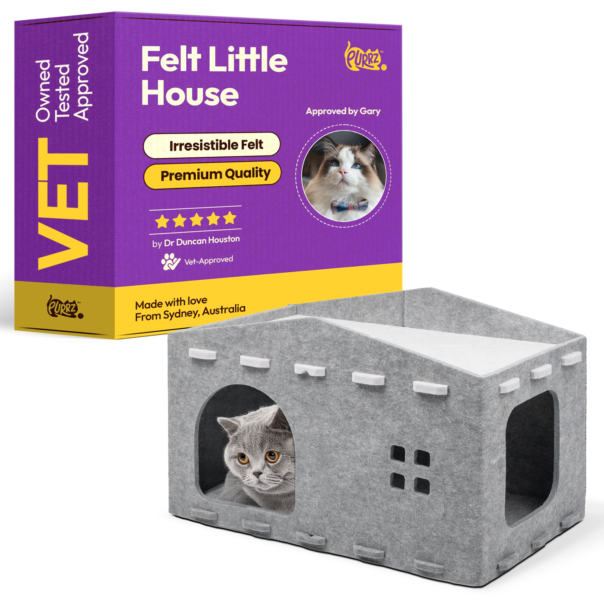 Cat Felt House – Cozy Indoor Bed & Private Hideaway for Cats