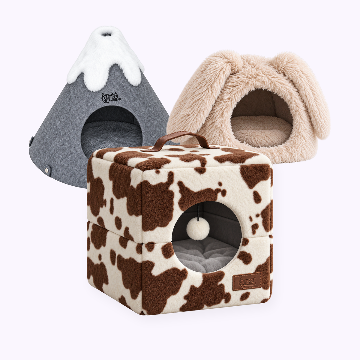 Beds & Caves: the Mount Cat-A-Rest, the 3-In-1 Cave and the Bunny Shag Cave