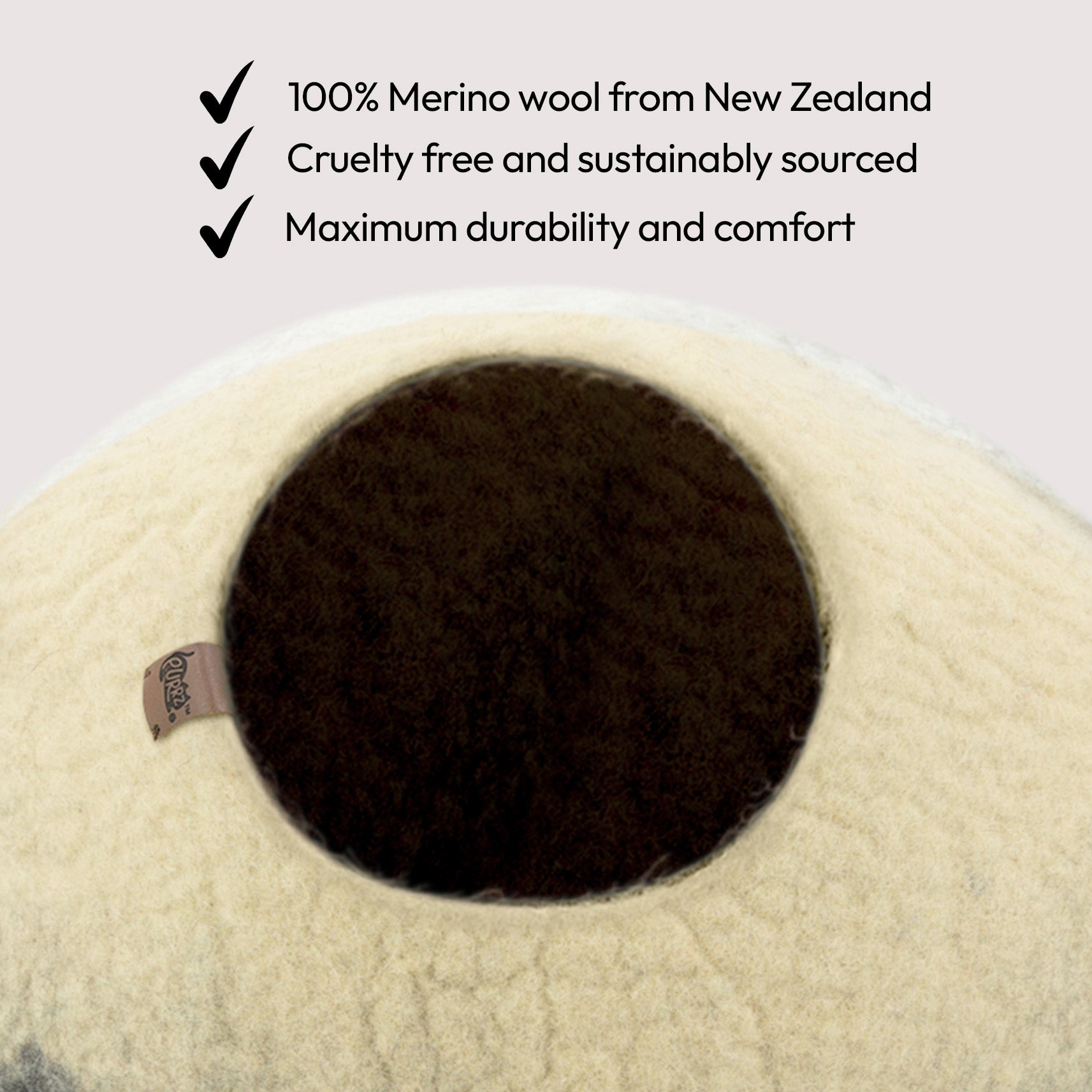 手作りメリノ羊毛の洞窟（コアラ）