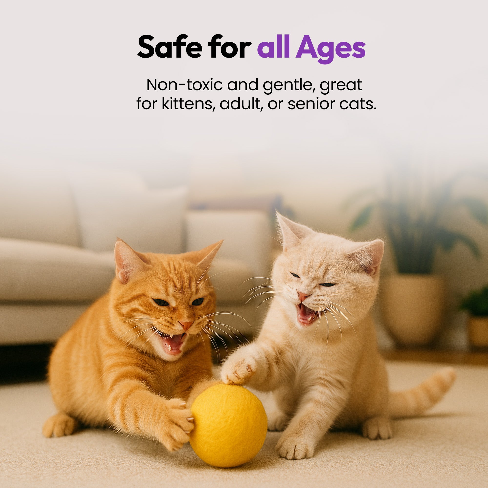 手作りメリノ羊毛の玉おもちゃセット – 8個入り