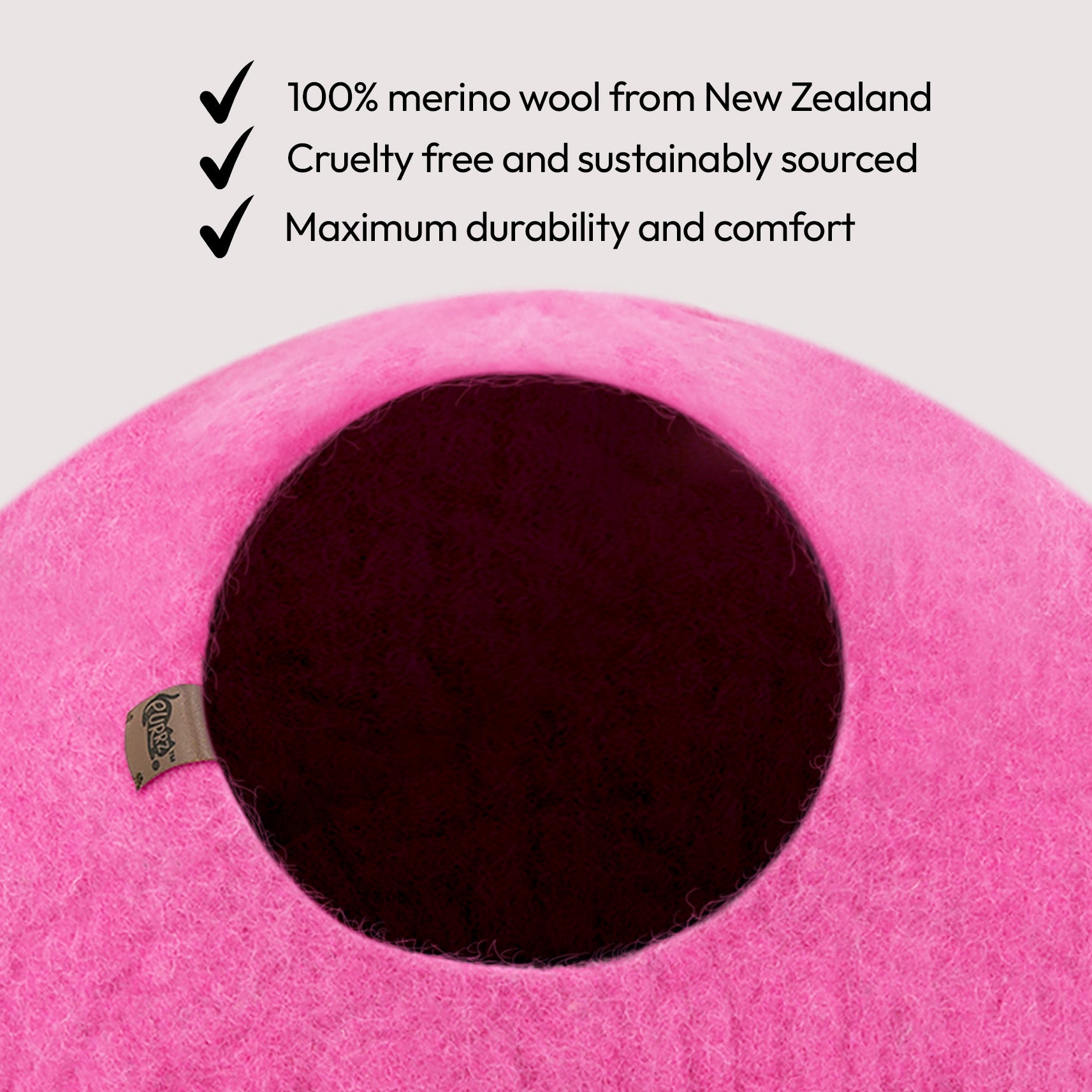 手作りメリノ羊毛の洞窟（ガラ）