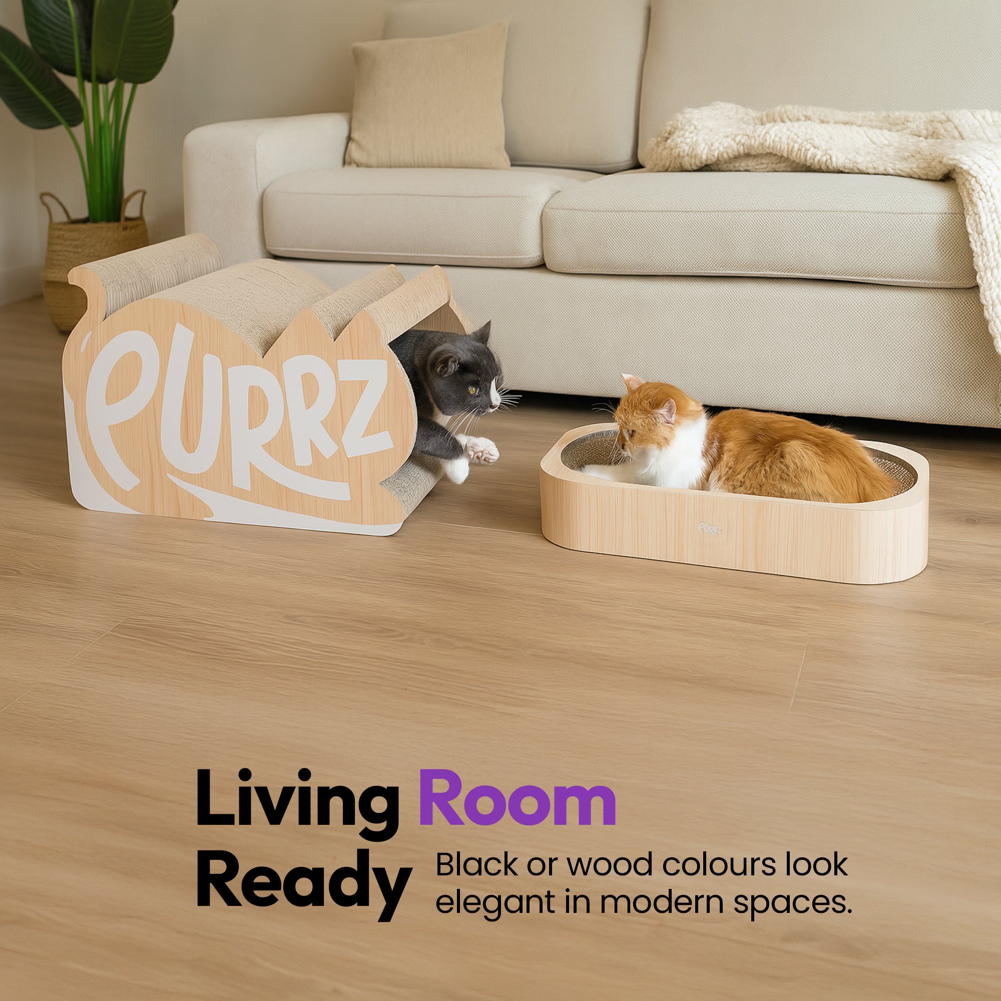 Túnel gigante para gatos, rascador con descanso y juego de bolas de lana