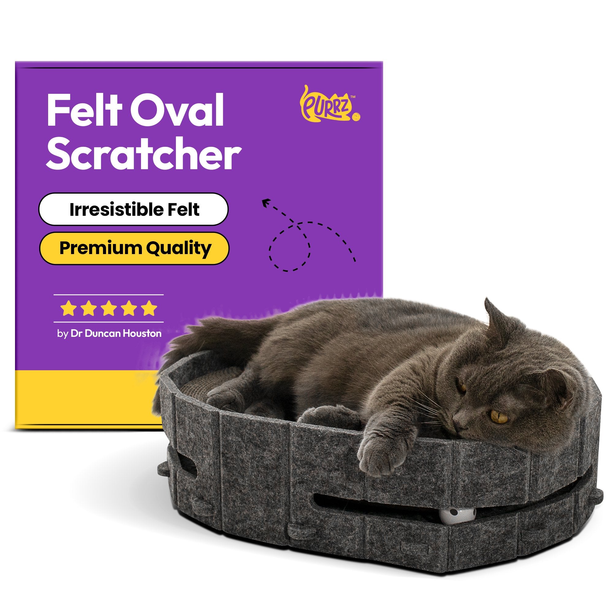 Felt and Cardboard Cat Scratcher