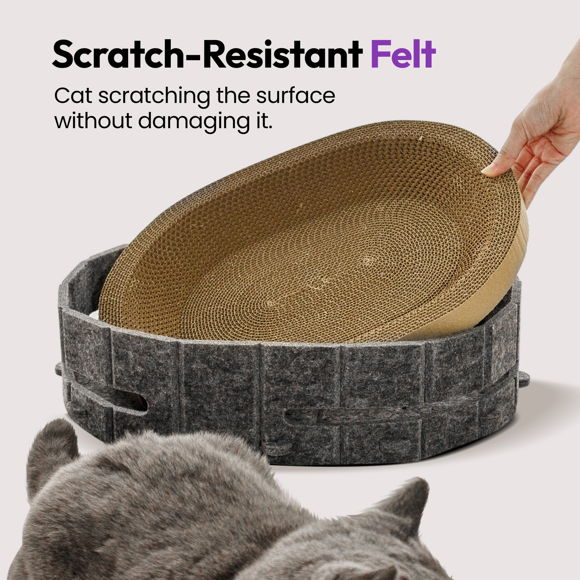 Felt and Cardboard Cat Scratcher