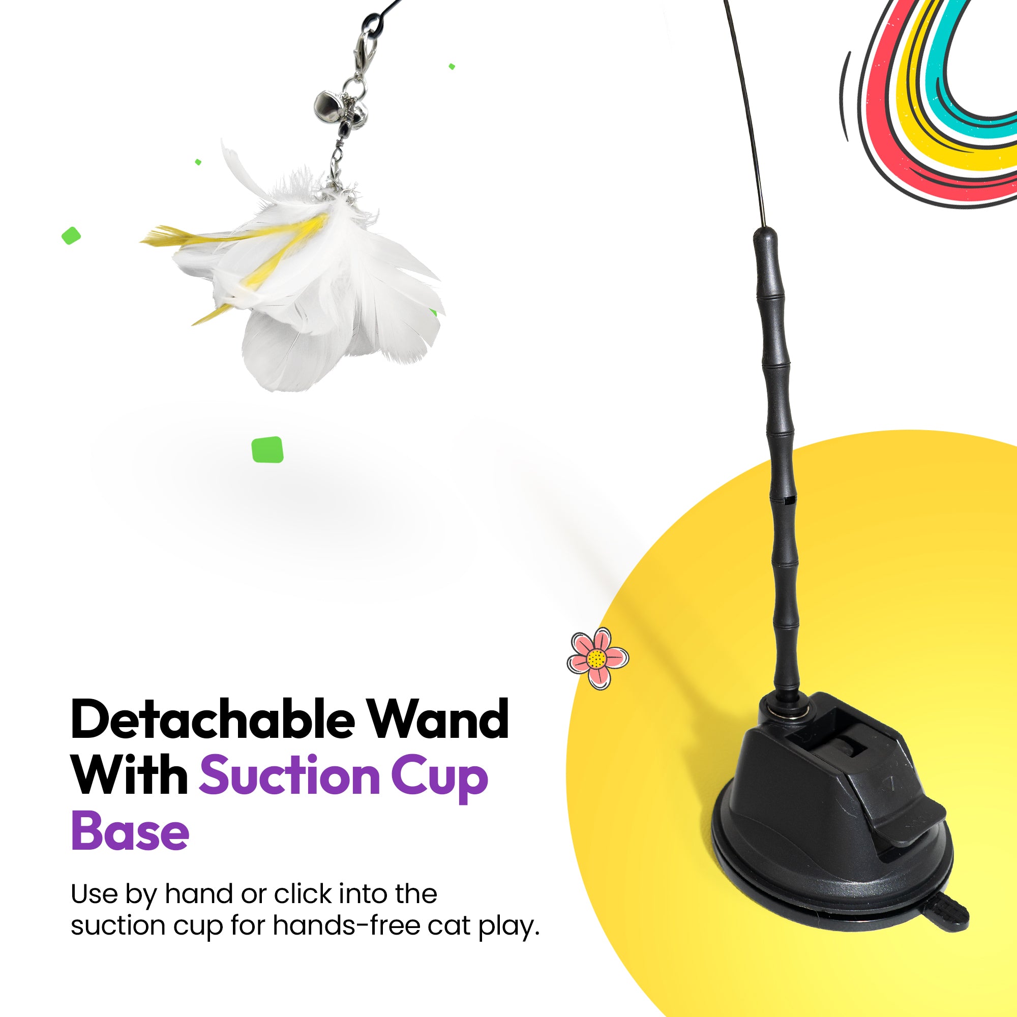 Conjunto de varitas de madera con juguete de plumas Caos de Cacatúa