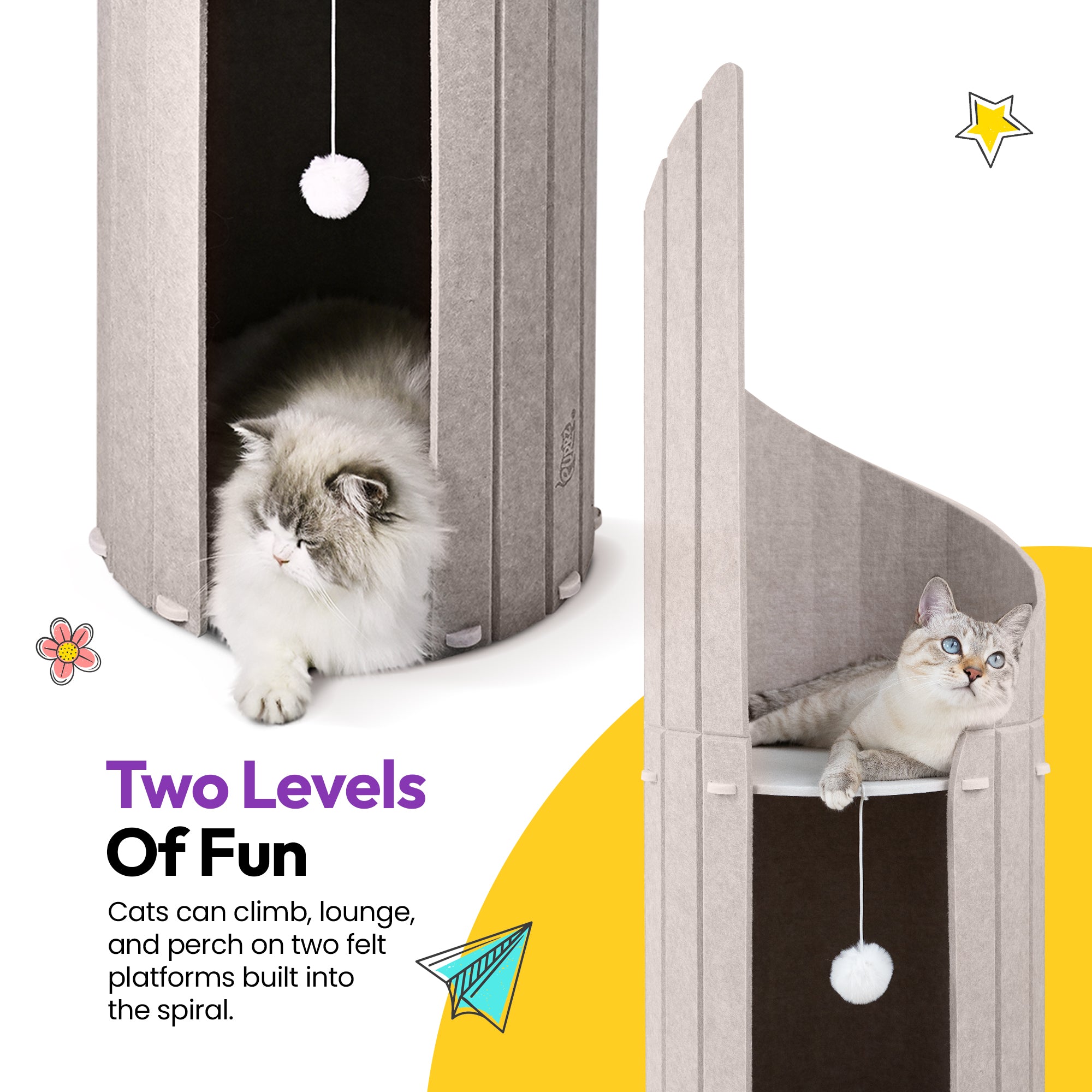 Cama Cueva para Gato Bunny Shag