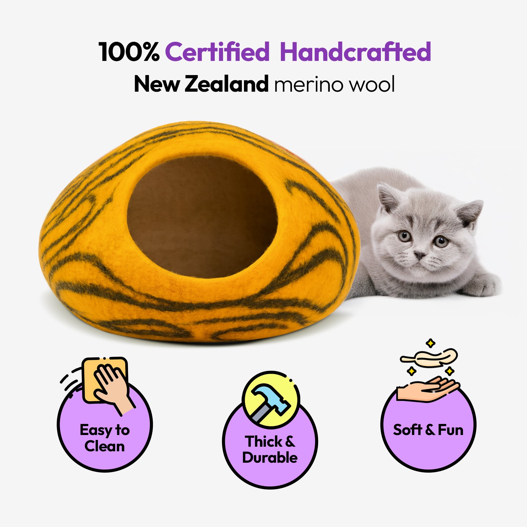 Cueva artesanal de lana merina (Tigre)