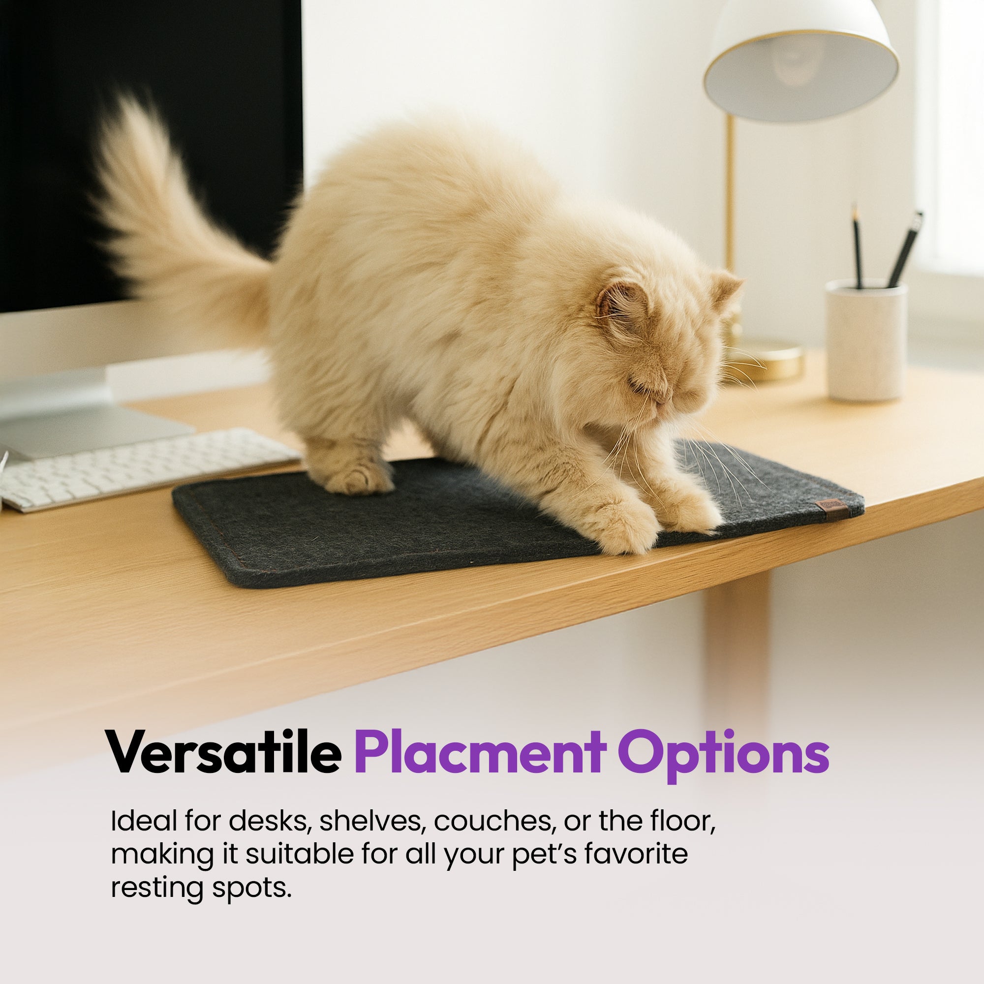 Almohadilla de fieltro de lujo hecha a mano