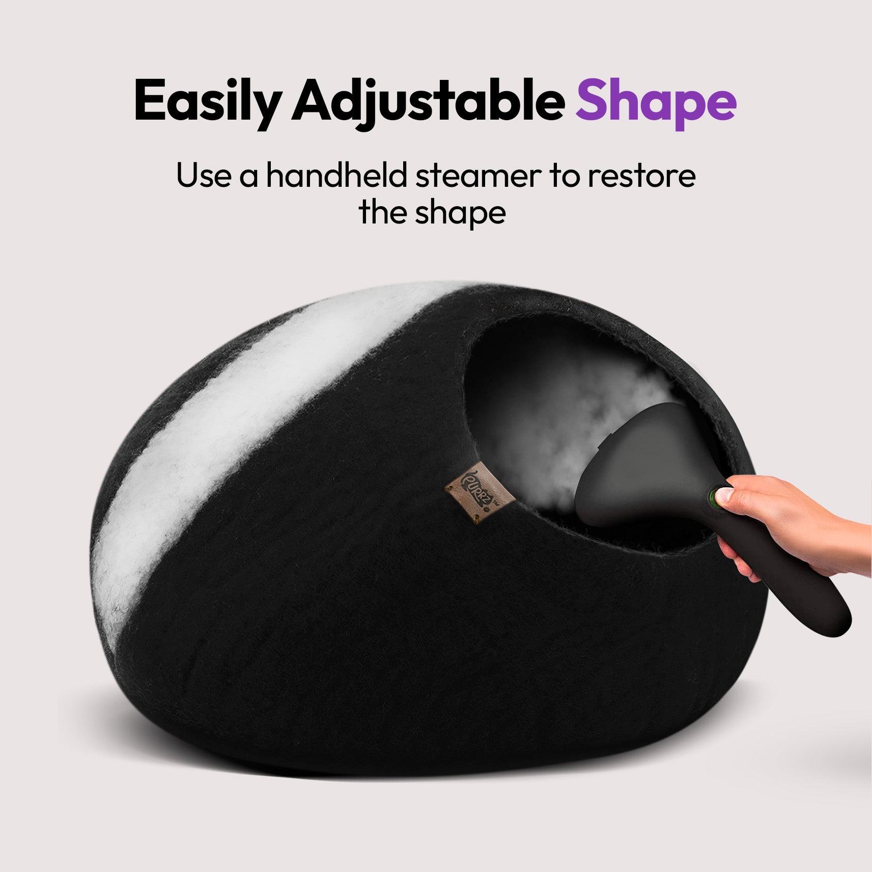 手作りメリノ羊毛の洞窟（タスマニアデビル）