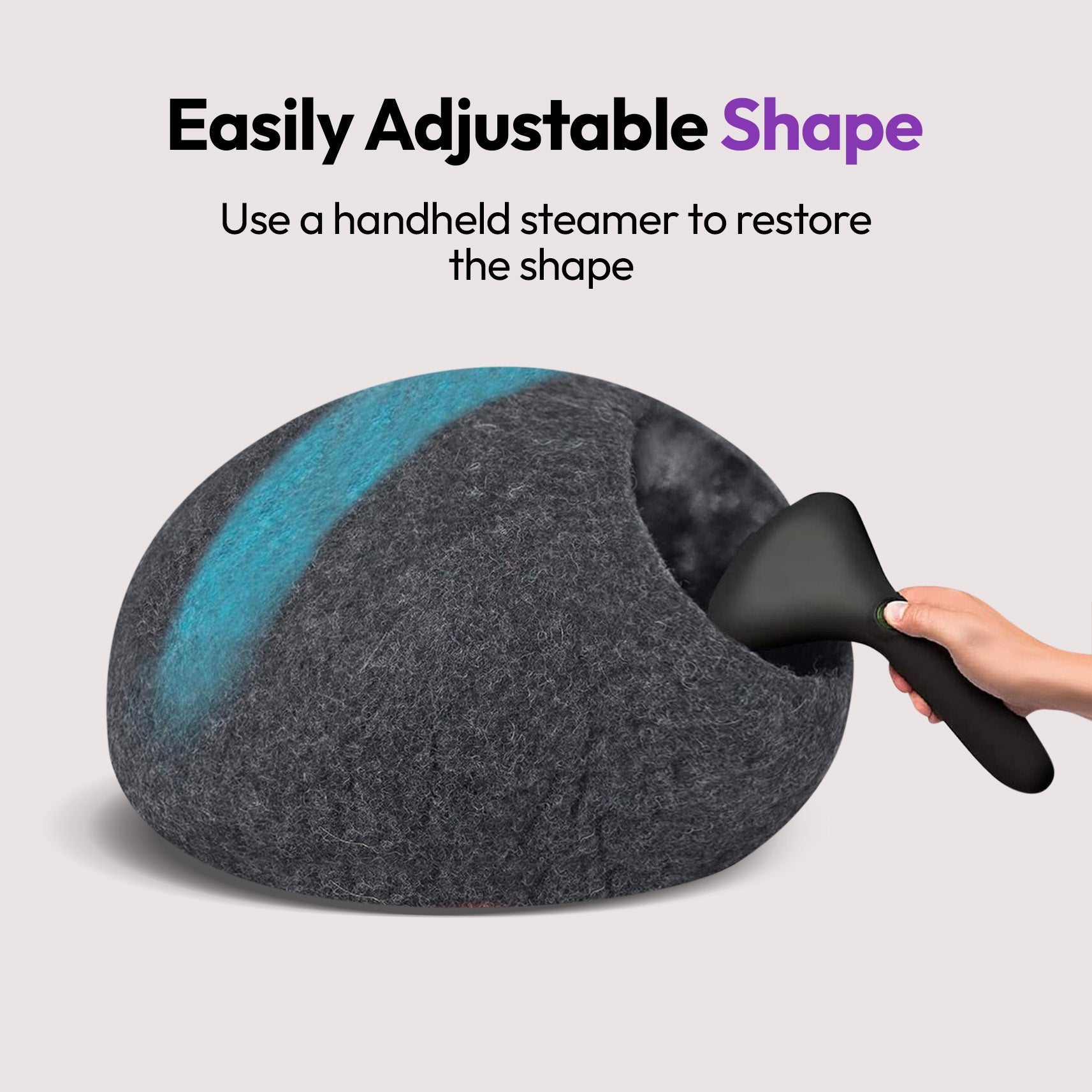 手作りメリノ羊毛の洞窟（エミュー）