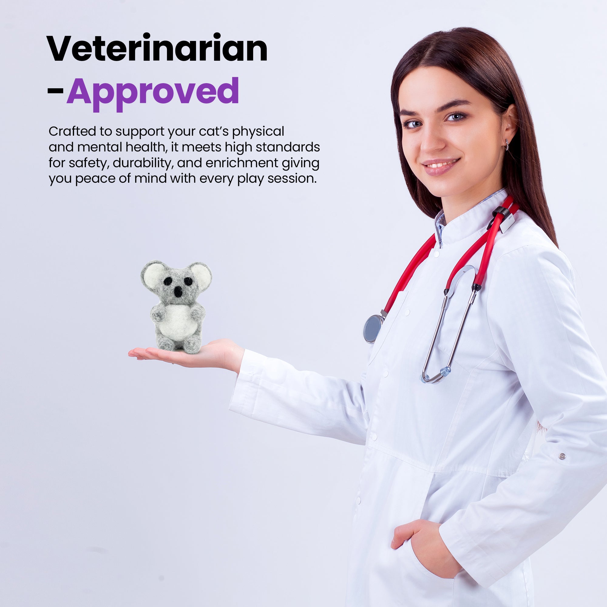 Coup de pied koala en laine mérinos fait main