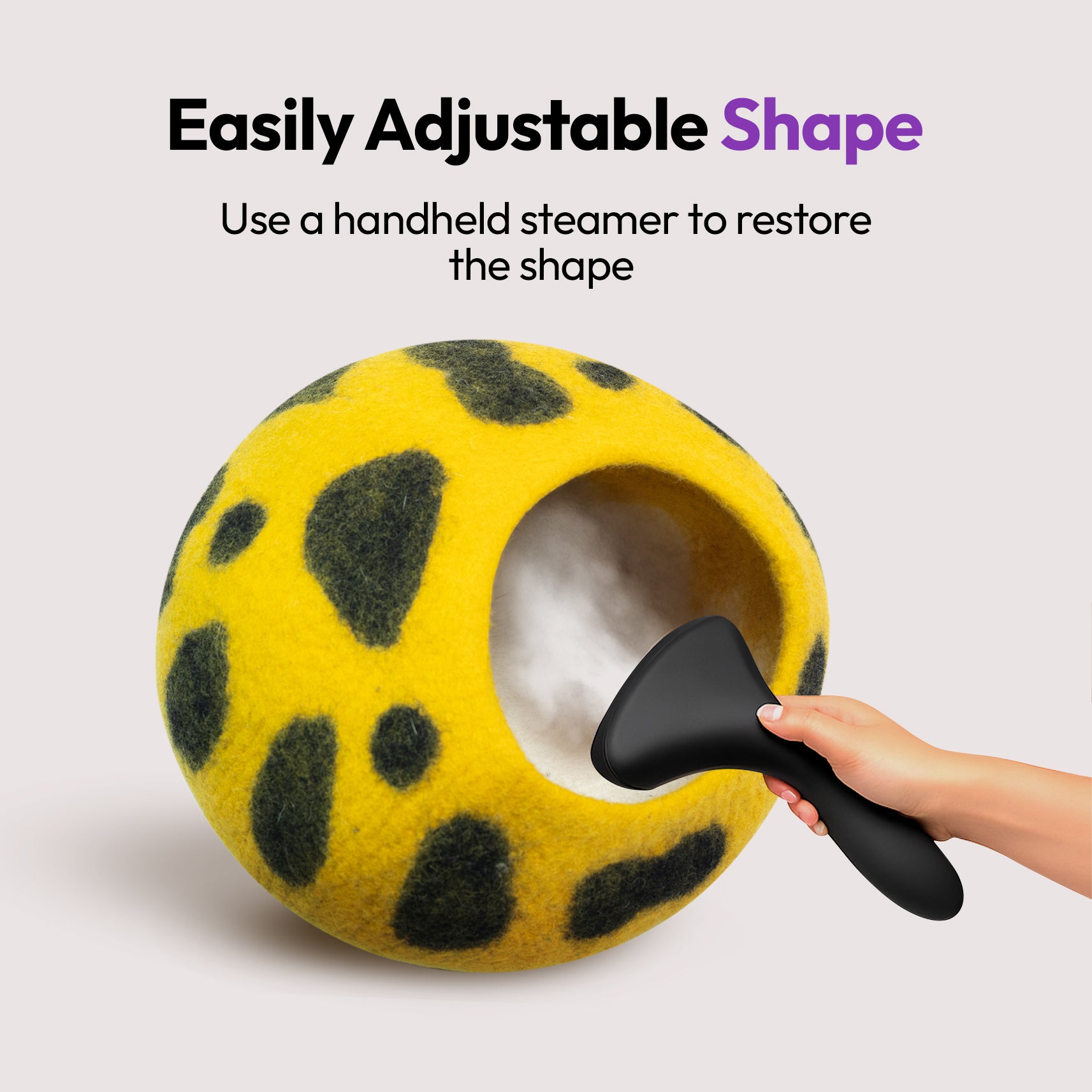 手作りメリノウールの洞窟（ヒョウ柄）