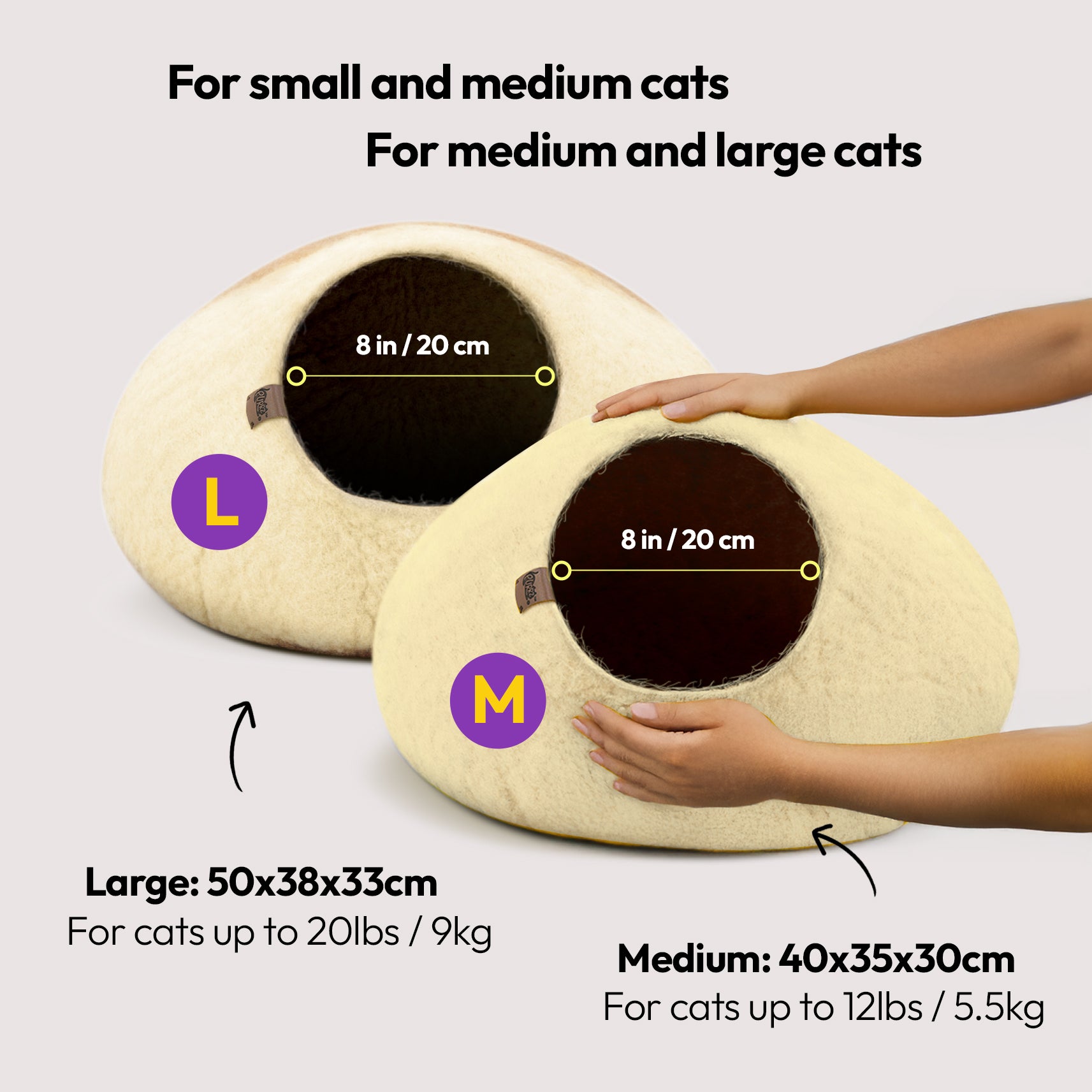 手工美利奴羊毛洞穴（袋鼠）