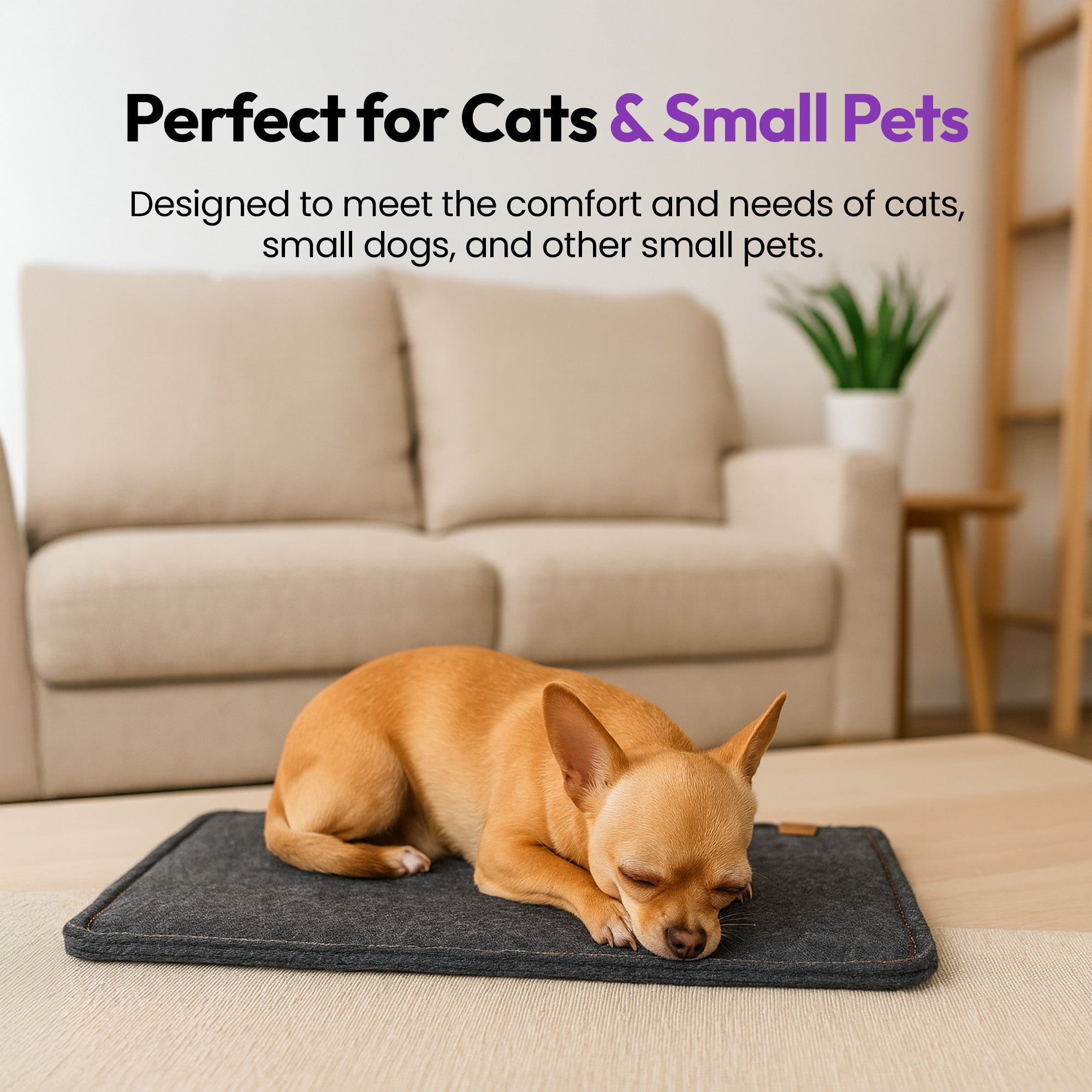 Almohadilla de fieltro de lujo hecha a mano