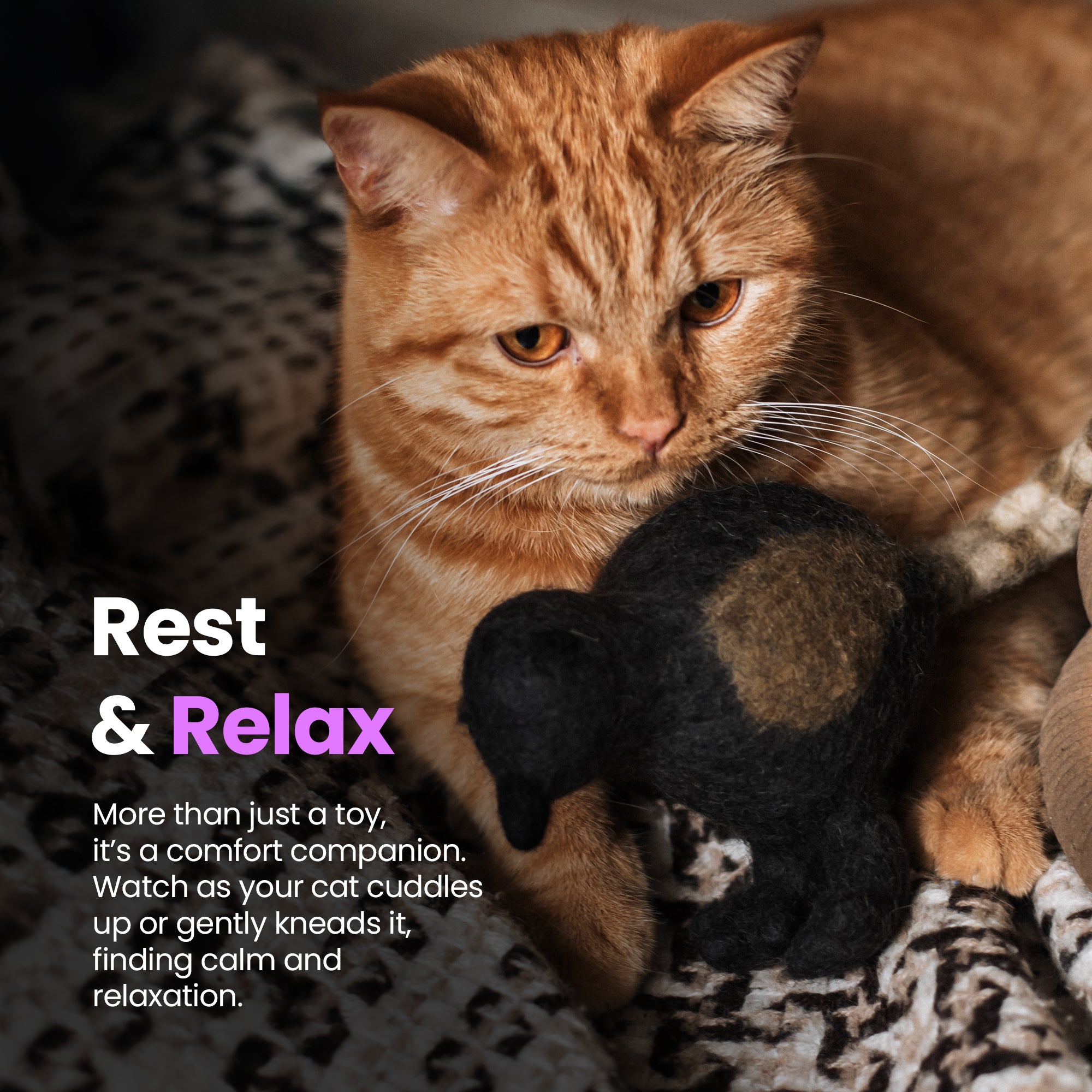 Handgefertigter Merinowoll-Kickball mit Lyrebird-Motiv