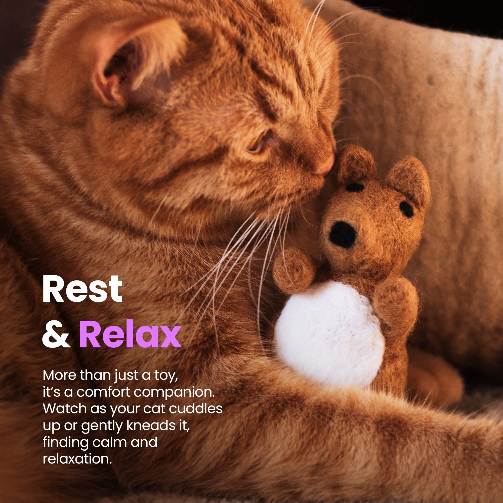 Coup de pied de kangourou en laine mérinos fait main