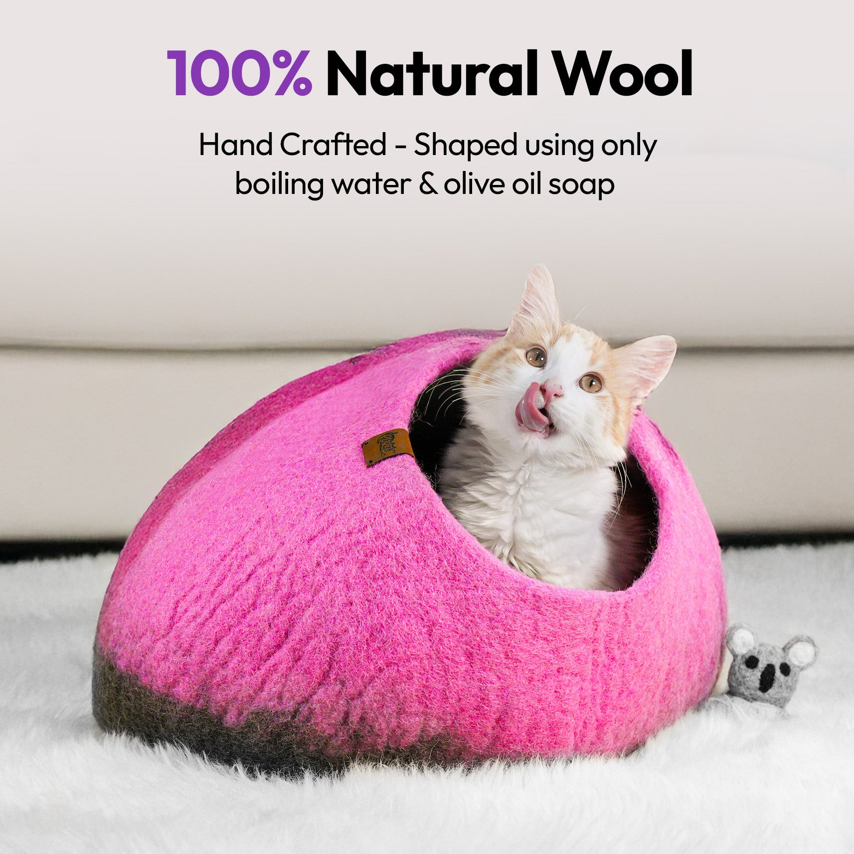 手作りメリノ羊毛の洞窟（ガラ）