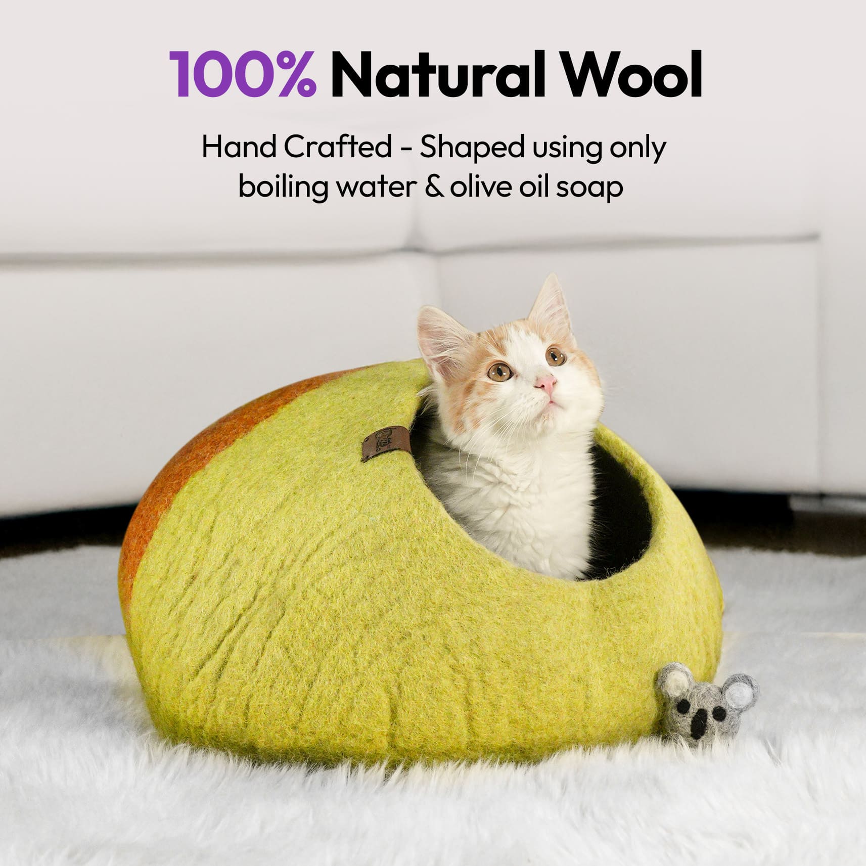 手作りメリノ羊毛の洞窟（ガムツリー）