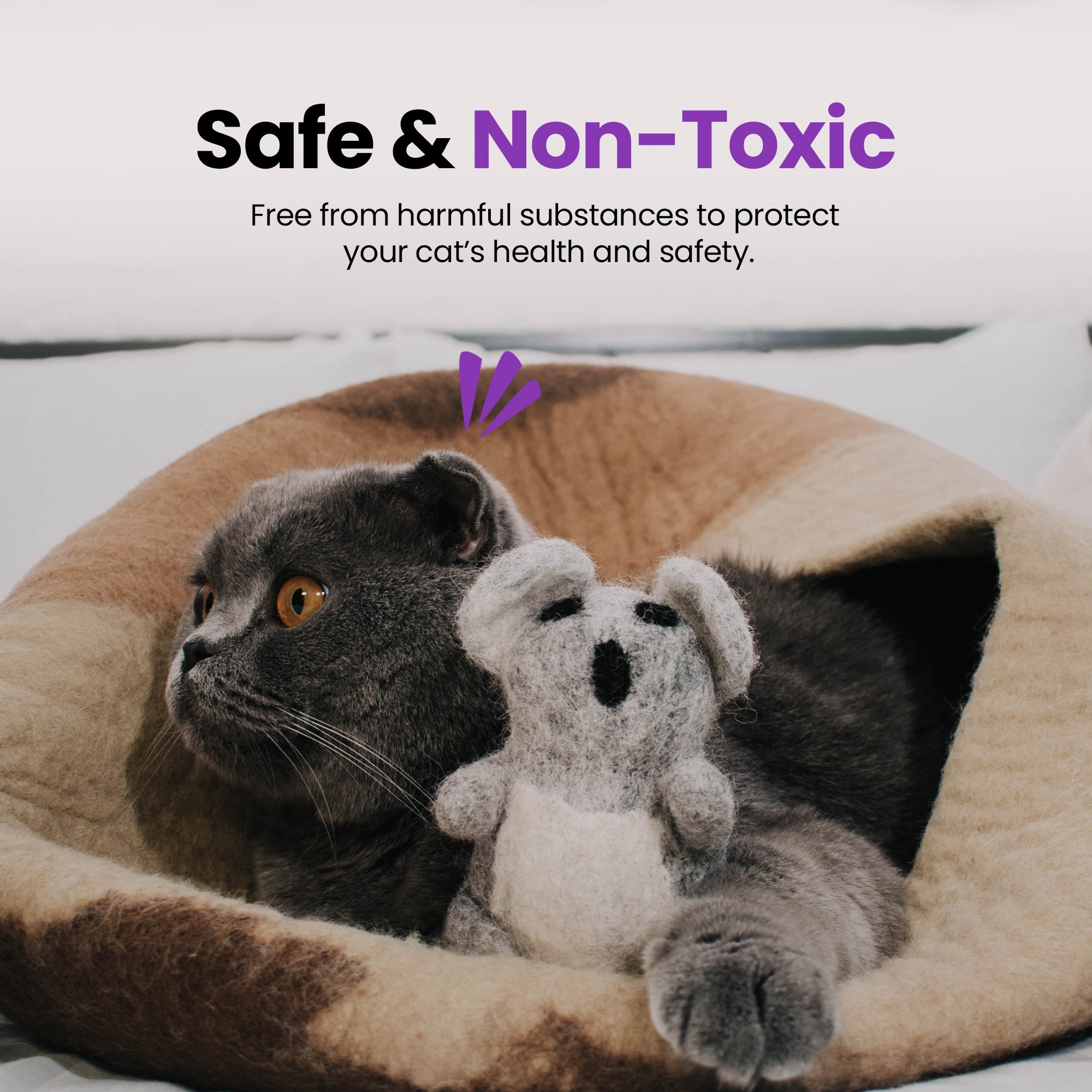 Coup de pied koala en laine mérinos fait main