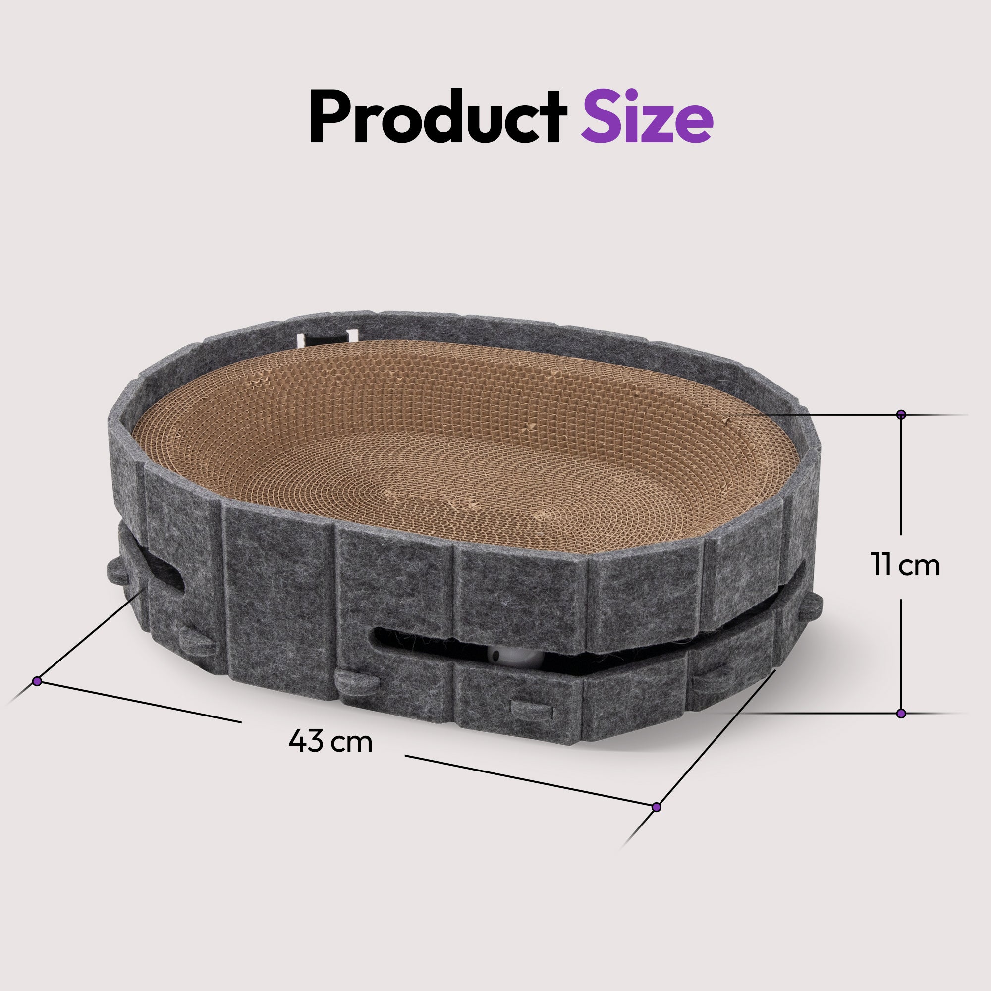 抓挠与休憩椭圆形玩具抓板