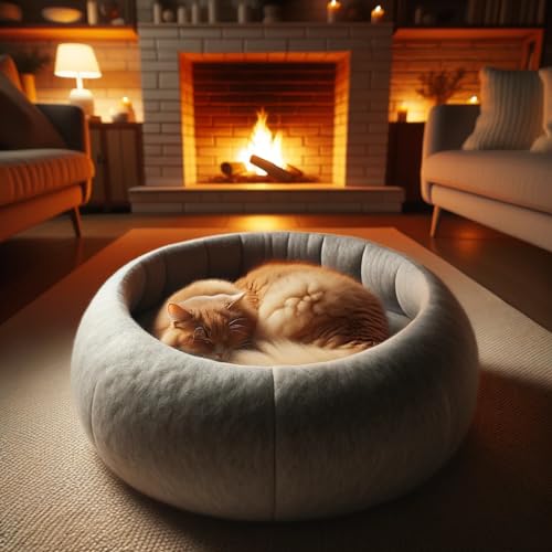 Washable Deluxe Cat Bed (Smoke Grey)