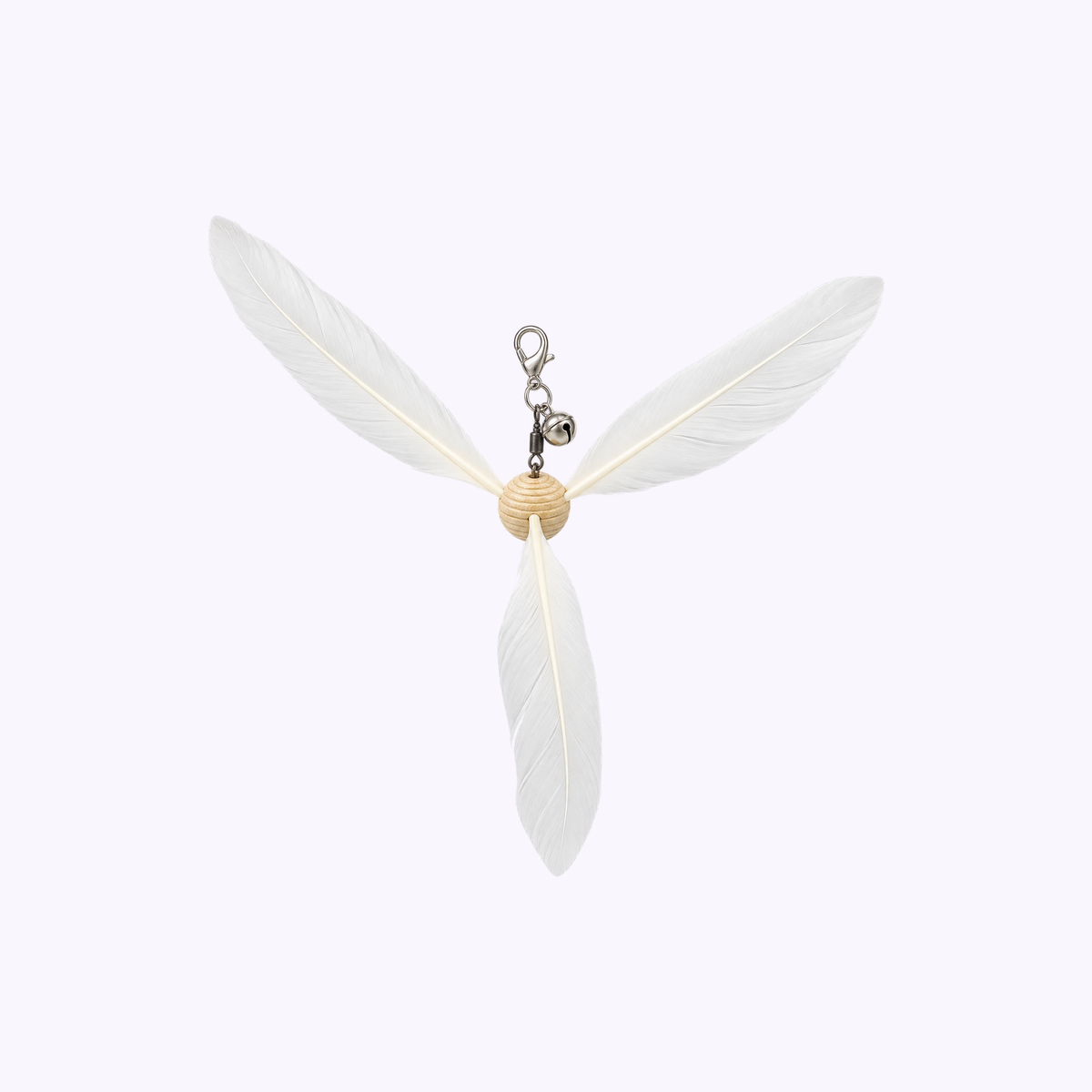 Cockatoo Helicopter Spinner Attachments With Natural Feathers