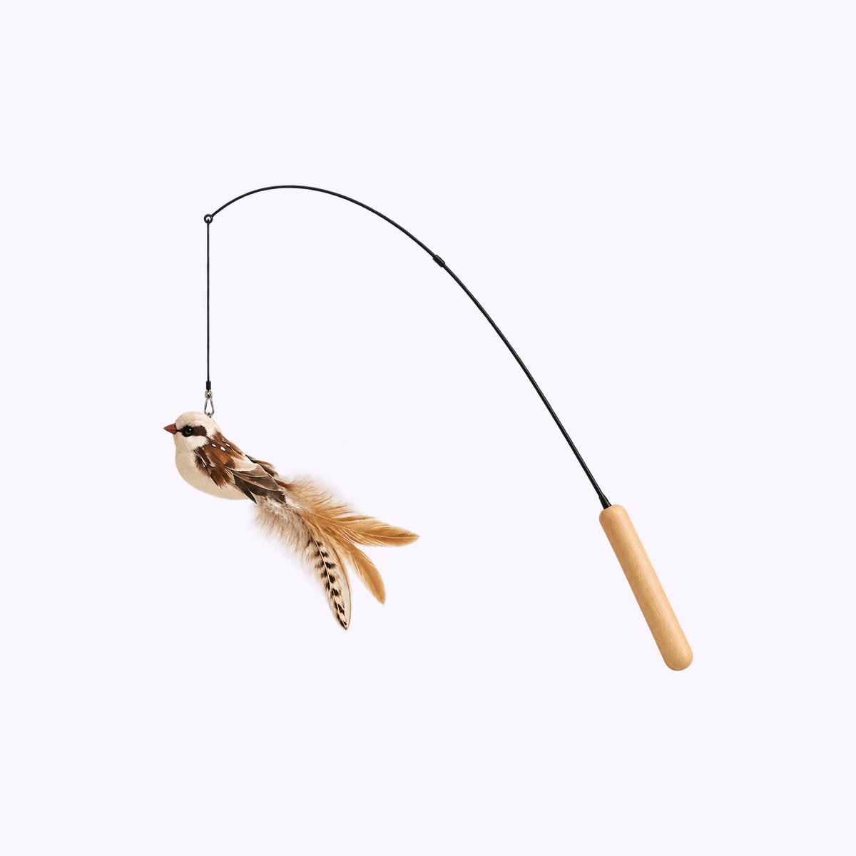 Kookaburra Craze | Feather Toy Wooden Handle Wand Set: illustration of the Feather Toy Wooden Handle Wand Set in Kookaburra Craze