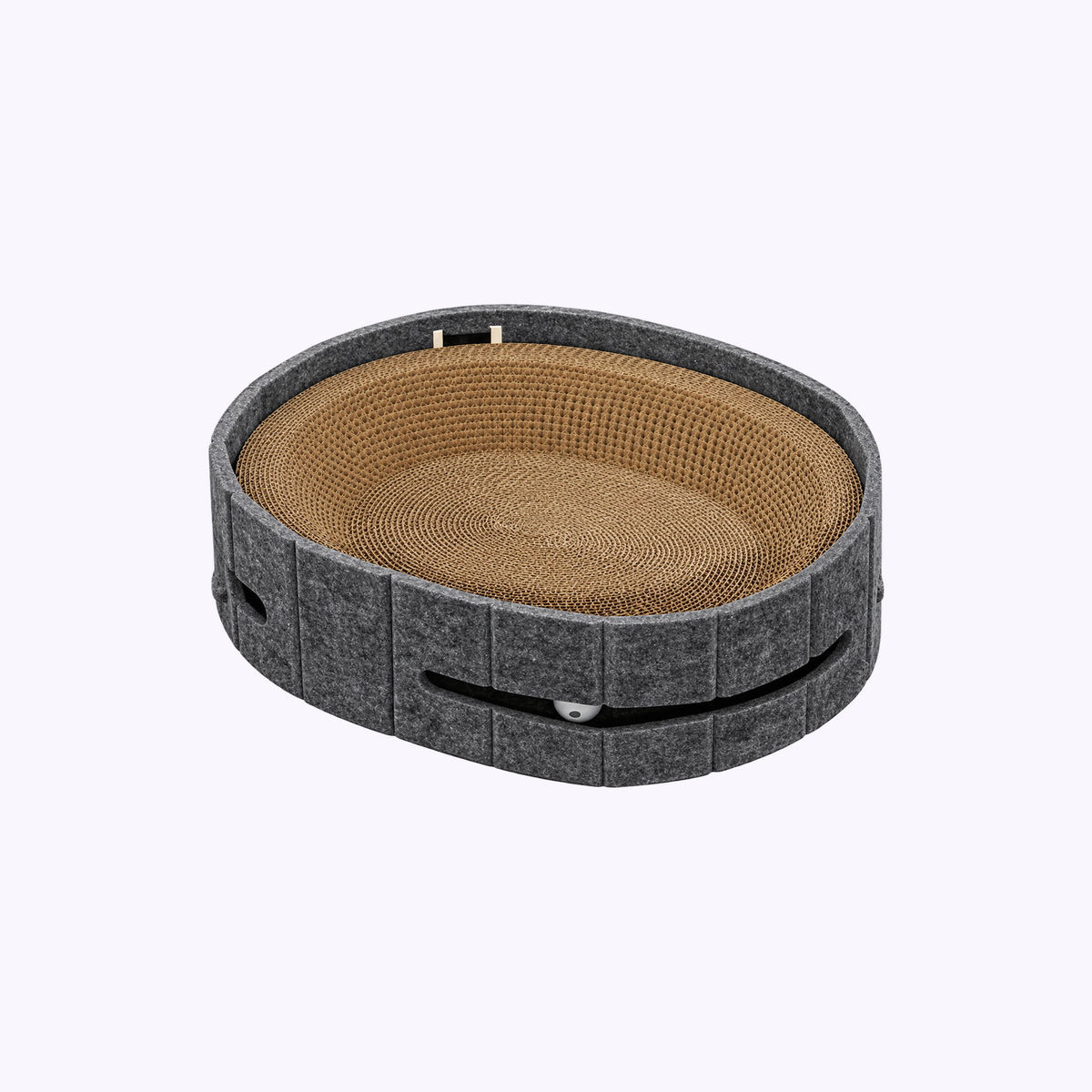 Dark Grey | Scratch & Lounge Scratcher: illustration of the Scratch & Lounge Scratcher in Dark Grey