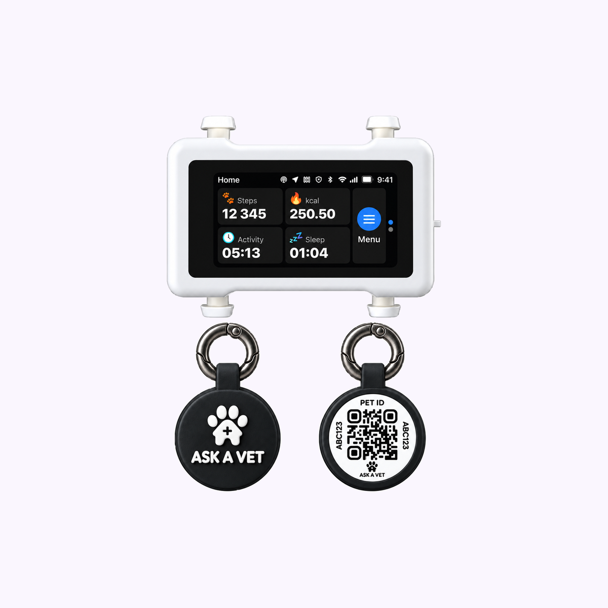 Track & Scan Bundle: illustration of the Black ID tags with the light tracker