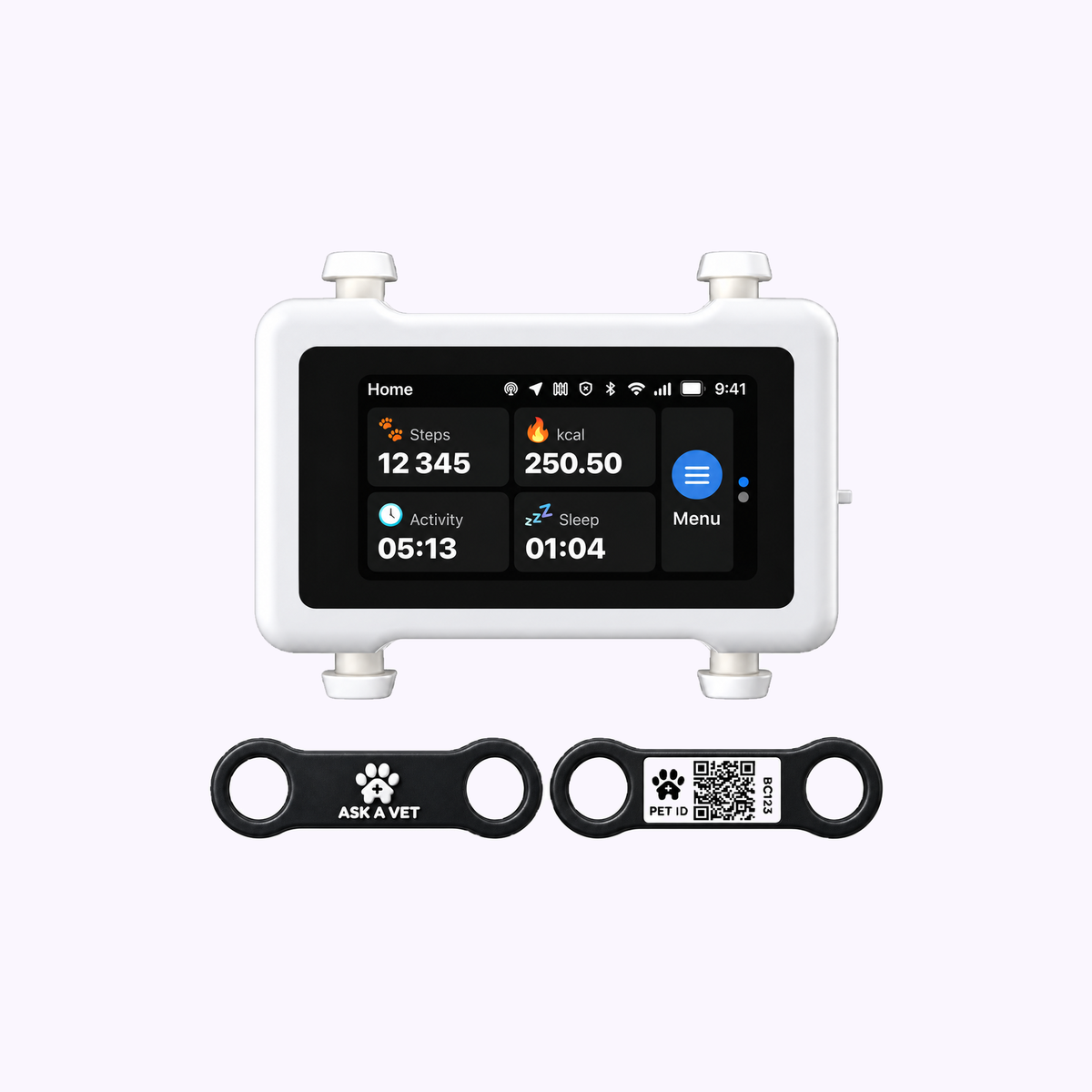 Track & Scan Bundle: illustration of the Slide-On ID tags with the light tracker