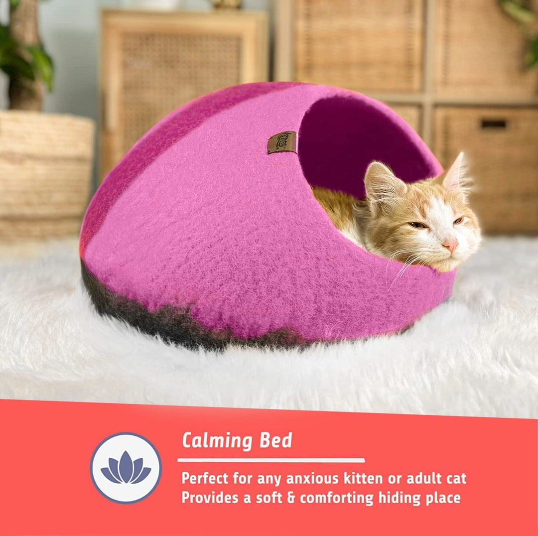 Calming Wool Cat Cave Bed (GALAH)