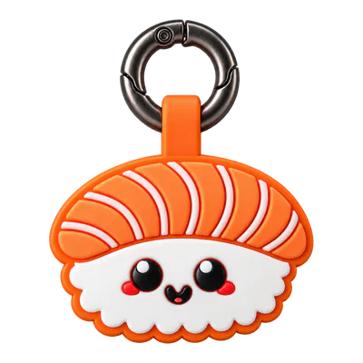 Salmon Sushi Cat Smart ID Tag (No Subscription)